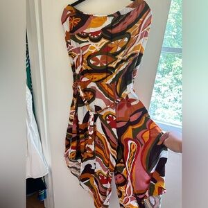 Strapless multicolored jumpsuit